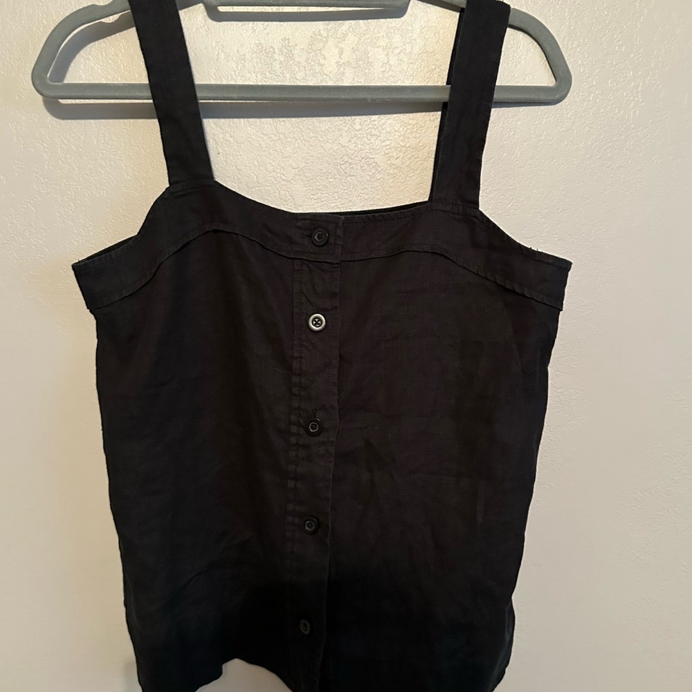 Black Button-Up Everlane 100% linen top